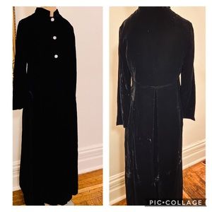 60’s Long Black Velvet Theater/Opera Coat